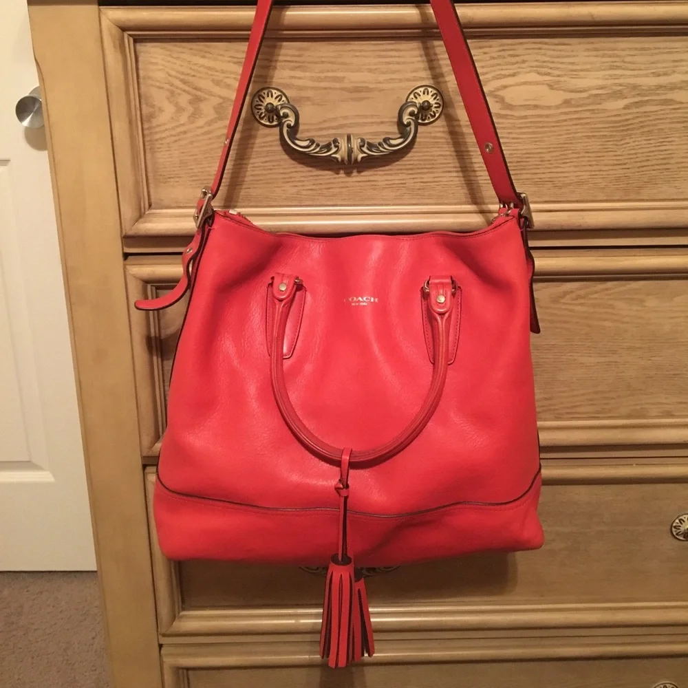 Coach shoulder bag (leather) - Picture 1 of 12